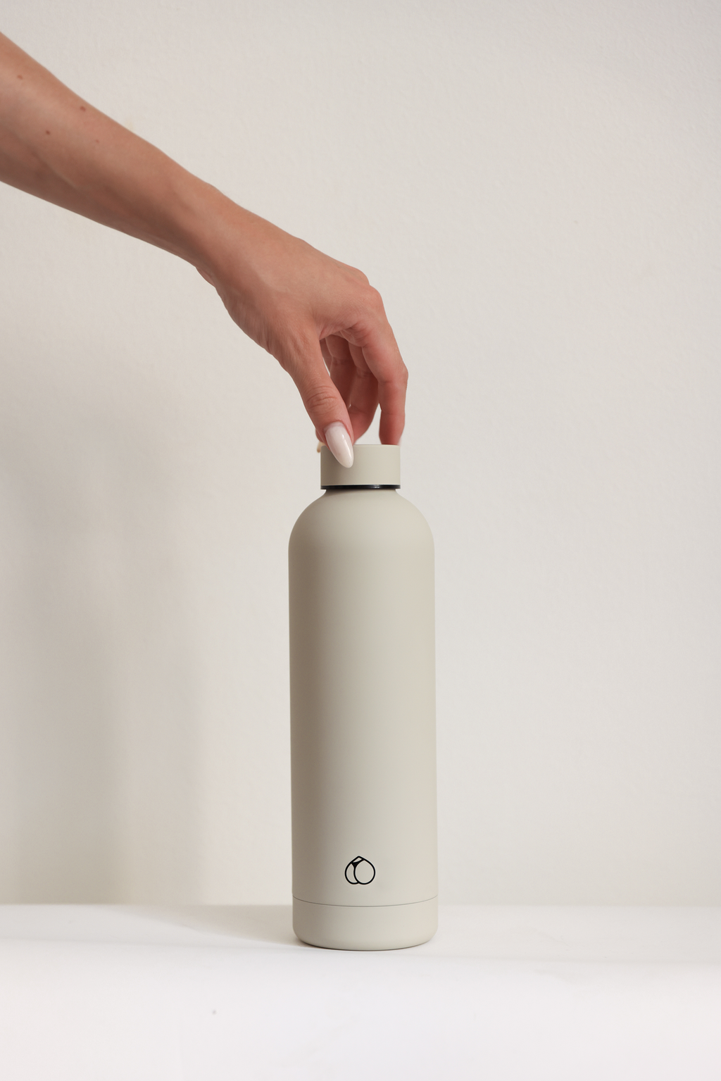 Metal Water Bottle Beige