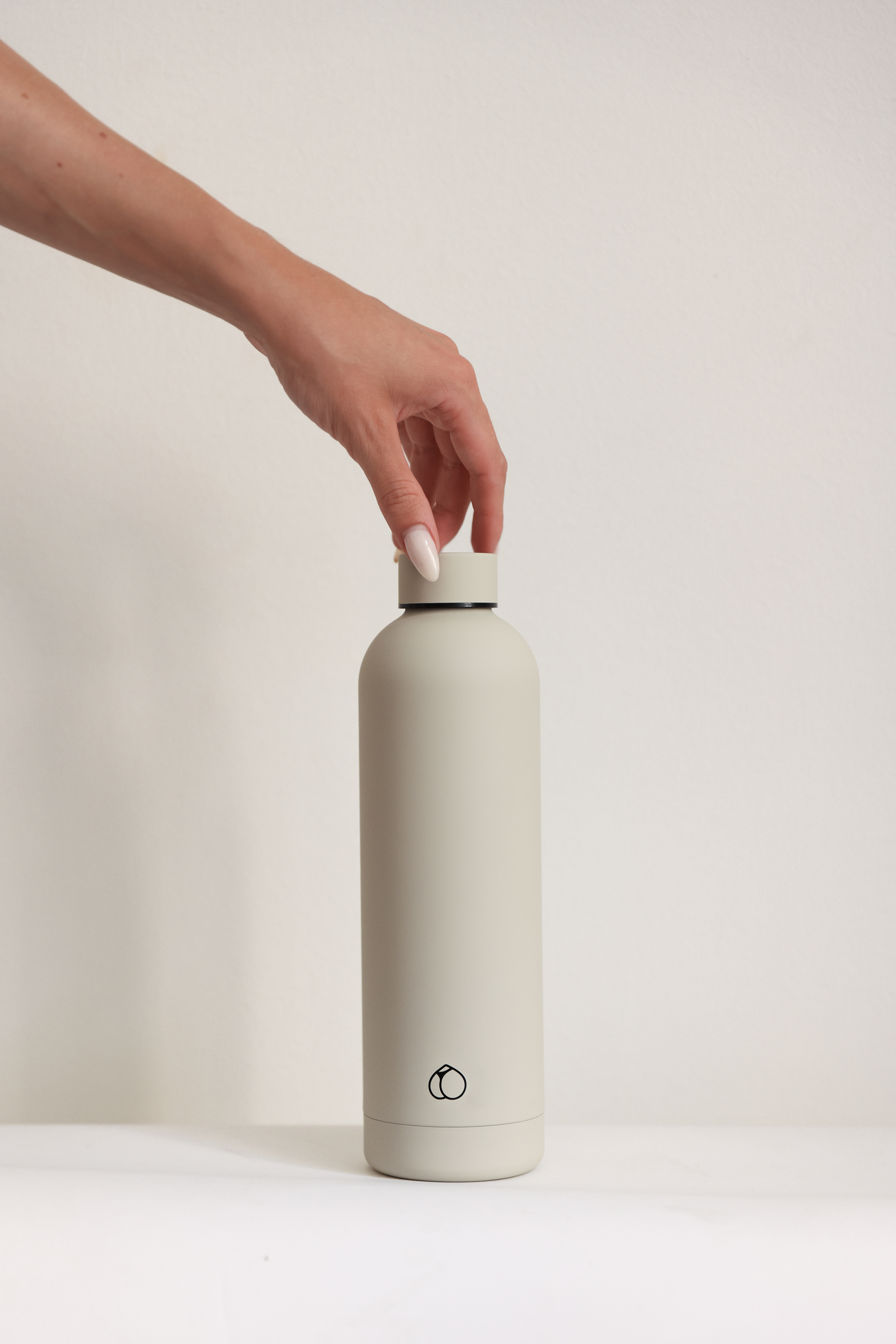 Metal Water Bottle Beige